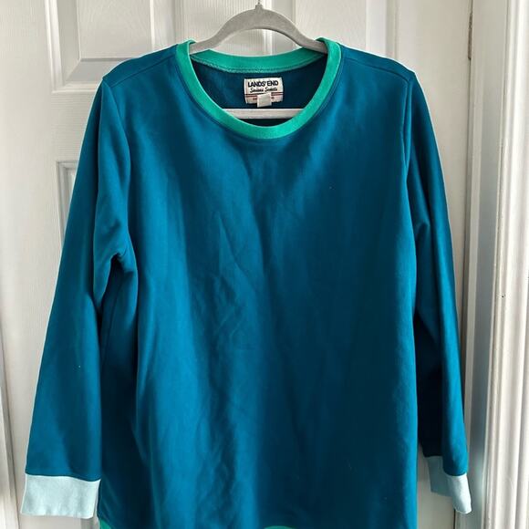 Vintage Lands End Womens Serious Sweats Sweatshirt Top Sz 1X 16 18W - Picture 12 of 12